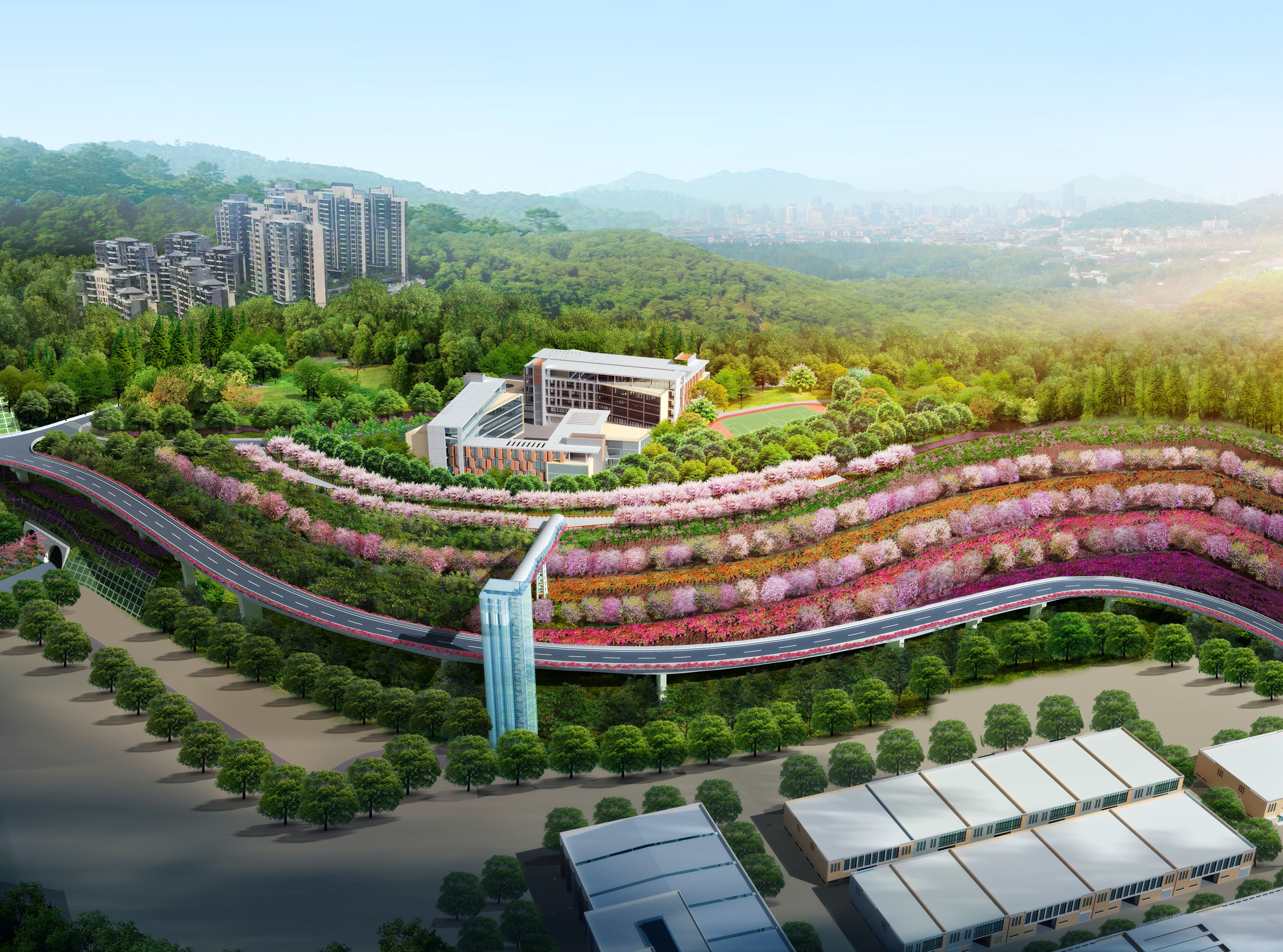 华英路b段市政工程首节钢箱梁顺利吊装